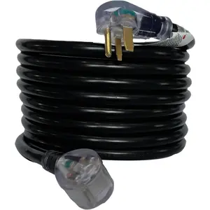 25FT 220V 40AMP Welder Extension Cord, 8 Gauge Heavy Duty Industrial NEMA 6-50 Welding Machine Cord with Lighted End for MIG TIG, ETL Listed