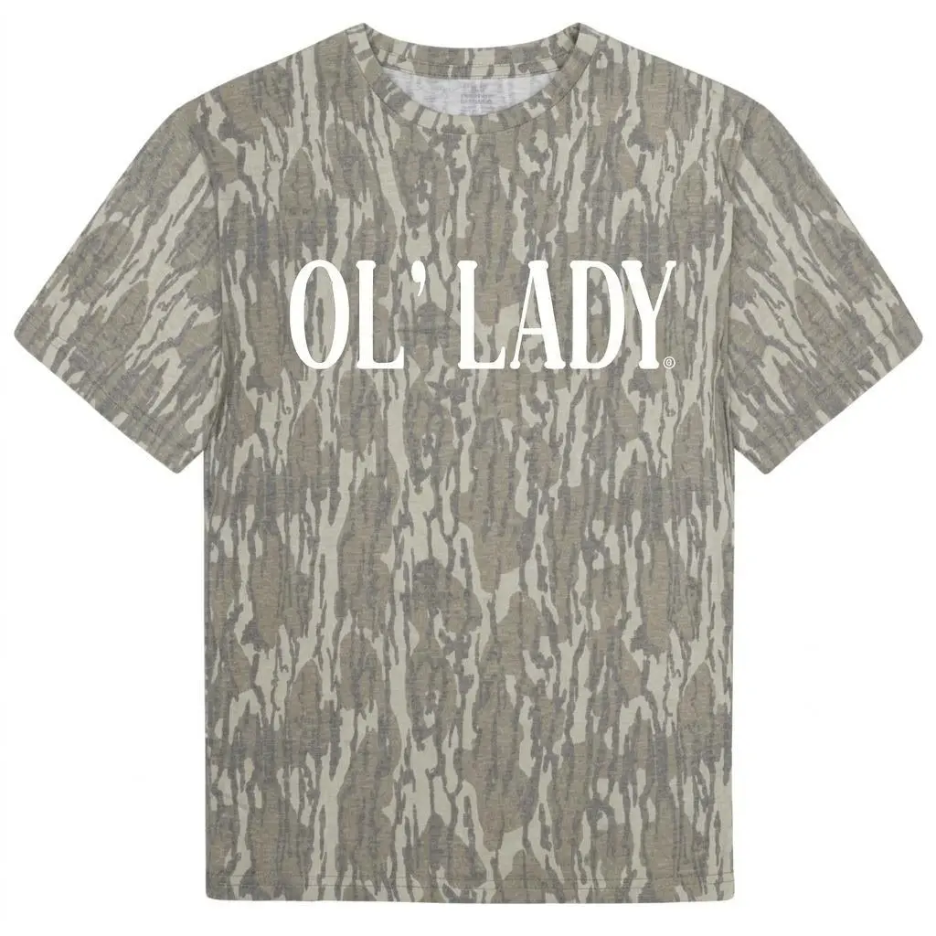 Ol Lady MHC Camo Graphic Tee Mossy Oak Bottomland Outdoor Streetwear Shirt