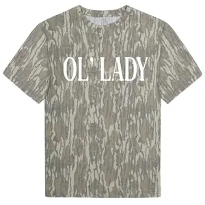 Ol Lady MHC Camo Graphic Tee Mossy Oak Bottomland Outdoor Streetwear Shirt