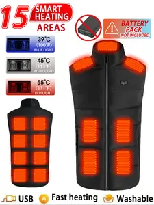 Men's Casual Plain Woven Vest, Thick Fitted Design, Adjustable Size, Fall & Winter Wear, Regular Length, H Type Silhouette