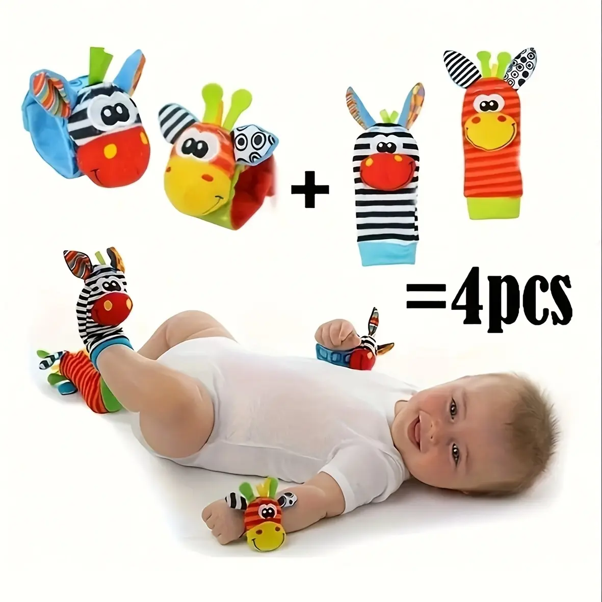 4pcs/2pcs Interactive Baby Toys with Sound, 4pcs/2pcs, Perfect for Halloween, Christmas, Thanksgiving Gifts, Cute Plush Toys and Infant Rattles