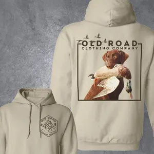 Labrador Retriever Duck Hunting Two-sided Hoodie, Lab Retrieving Duck Hunting, Hunting Dog Shirt, Chocolate Lab, Waterfowl Shirt