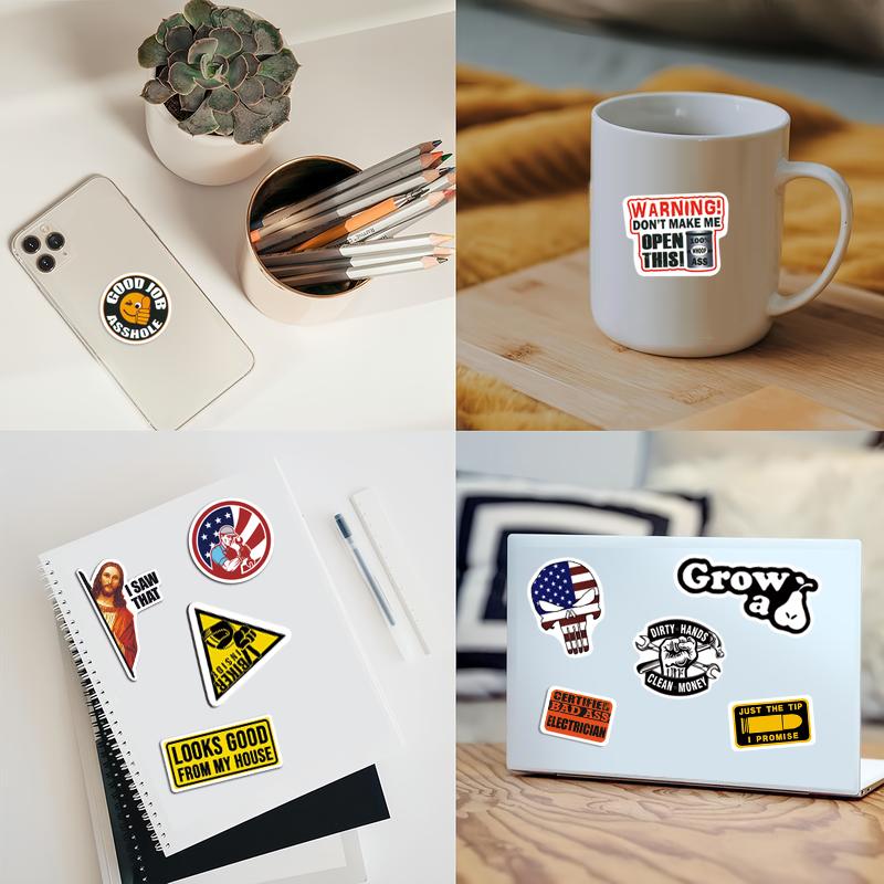 DIY Personalized Stickers Home Decoration Phone Case Decoration 150PCS Funny Saying Sticker Pack - Snarky, Sarcastic Bold Humor Vinyl Waterproof Meme stickers for laptop, computer, water bottle, ipad, phones bumper folding  chair sticker pack