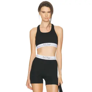 Gold Hinge Motioncloud Sports Bra in Black
