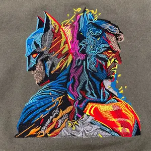 Green Jean Jacket Custom embroidered Batman