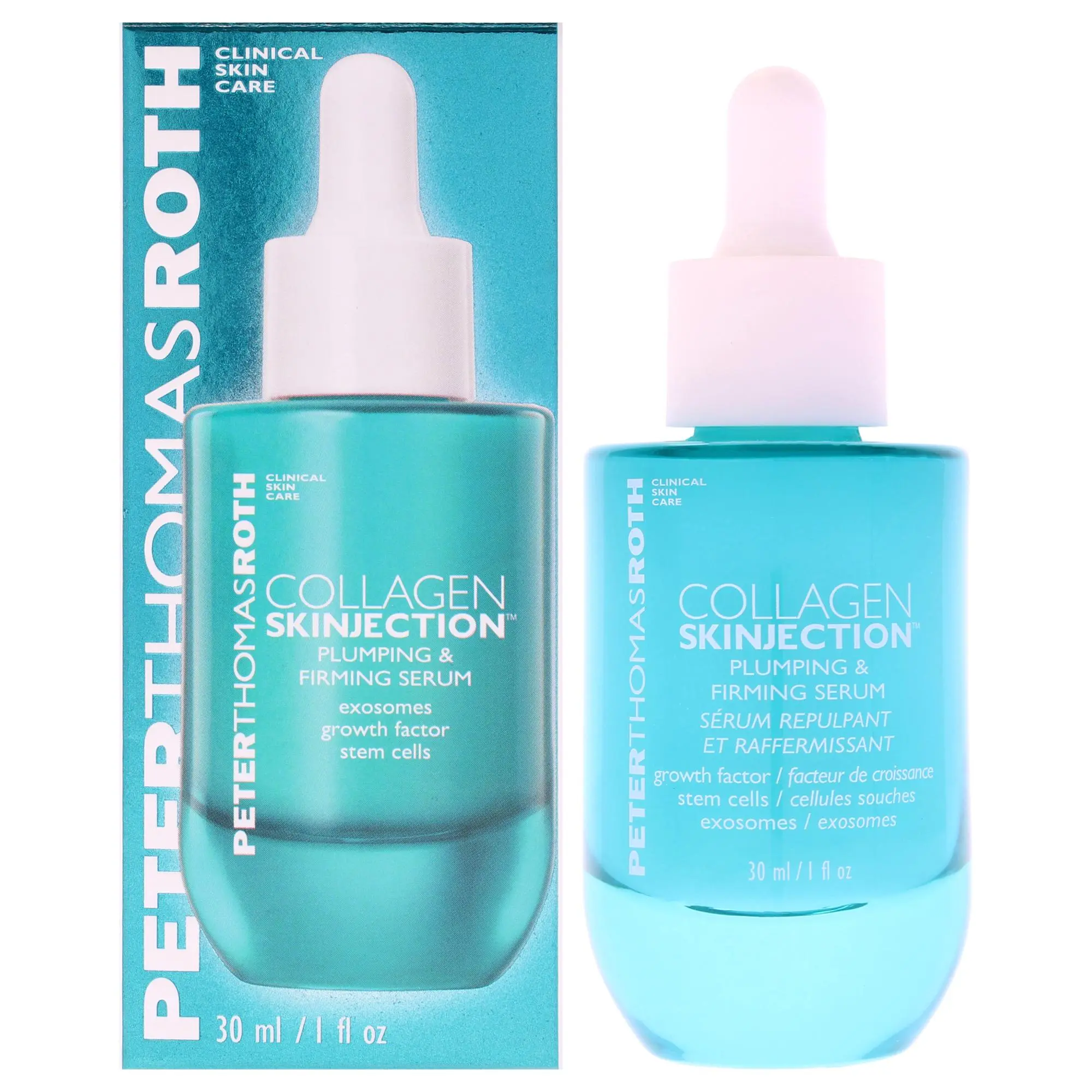 Peter Thomas Roth Collagen Skinjection Serum - Stem Cells, Clinical Care, Plumps Skin, Firming Boost, Unisex 1 fl oz Clinical Skin Care Serum