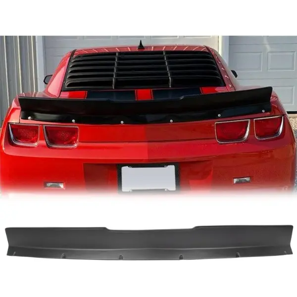 HECASA Rear Trunk Spoiler Wing Compatible with 2010-2013 Chevy Chevrolet Camaro LS LT SS 2SS 1SS 1LT ZL1 Rear Trunk Lid Wing Spoiler (Black) Car Accessories