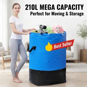 Large Capacity Moving Storage Bag, Extra Large Luggage Bag, Waterproof with Handle and Drawstring, Foldable for Travel and Dorms