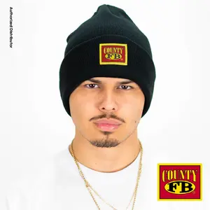 FB COUNTY Men's Plain Beanie Logo Beanie  Heavyweight Warm Ski Mask Casual Snowboarding Skiing Motorcycling Outdoor Activity Plain Thick Soft