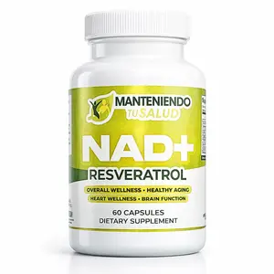Manteniendo Tu Salud NAD Plus Resveratrol Cardiovascular Support Healthy Aging 60 Capsules Dietary Supplement for Heart Health & Natural Aging - Healthcare