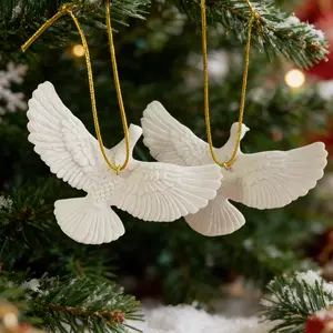 2 pieces resin doves, bring good luck, suitable for children's birthday gifts and, unique home decoration accessories
