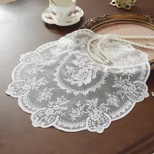 1pc French Lace Embroidered Table Mat, Elegant Dining Accessory, Perfect for Home and Kitchen, Durable and Well-Designed, Kitchenware, Embroidery