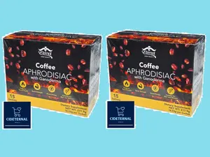 2X BUNDLE - Eternal Spirit Beauty Aphrodisiac Coffee with Ganoderma - 15 Sachets, Supports Health, Boosts Strength & Energy, Suitable for Men & Women