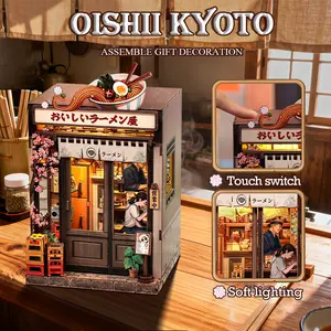Oishii Kyoto DIY Miniature House - Japanese Traditional Ramen Shop Kit | CUTEBEE Official Creative 3D Wooden Puzzle