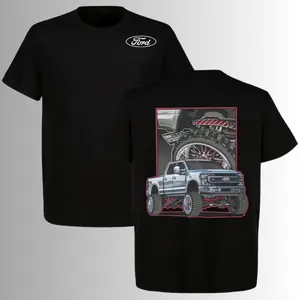 Ford Super Duty Lifted Truck T Shirt, 2 Sides, F250 F350 Diesel Power Offroad Tee
