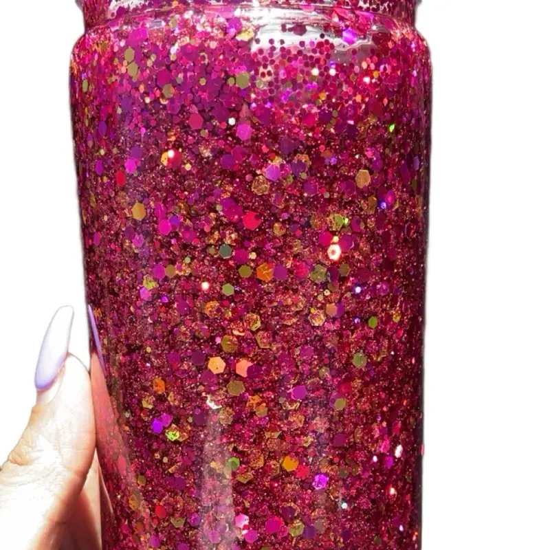 Glitter Bombshell Snow Globe Tumbler - 16oz Handmade Cup Reusable Washable