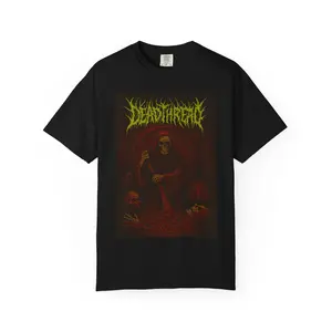 Grim Reaper Dead Thread Collective Graphic T-shirt, Death Metal Band Tee, Underground Halloween Gore, Horror-Themed Apparel