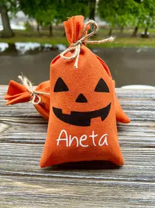 Halloween Pumpkin Goodie Bag Personalized Gift Pouch Children Party Supplies Trick Or Treat Kids Scary Horror