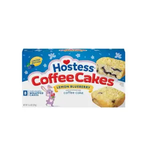 Hostess Coffee Cakes Lemon Blueberry - Limited Edition Snack  - 8 Individually Wrapped Cakes