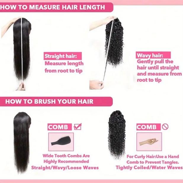 Claw Clip Afro Kinky Curly Ponytail Human Hair Extension, Drawstring Clip In Hairpiece, Natural Curly Pony Tail for Women Daily Wear