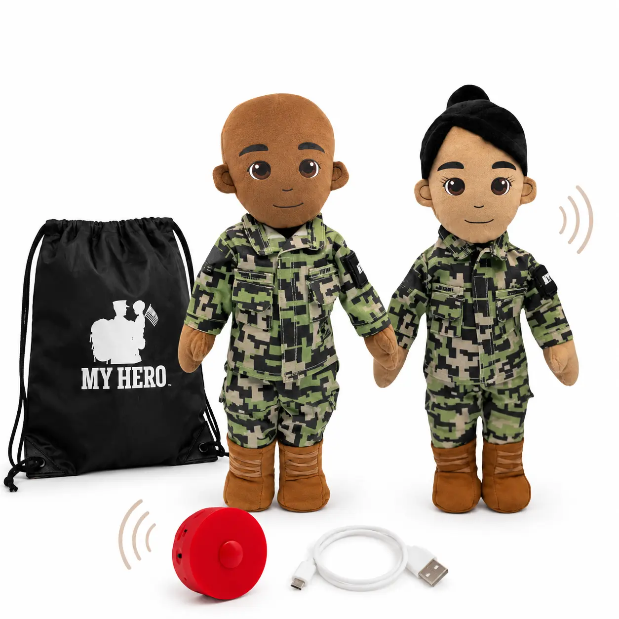 UMBO My Hero 14" Recordable & Customizable Plush Sailor Comfort Doll – A Voice from Home for Military Families