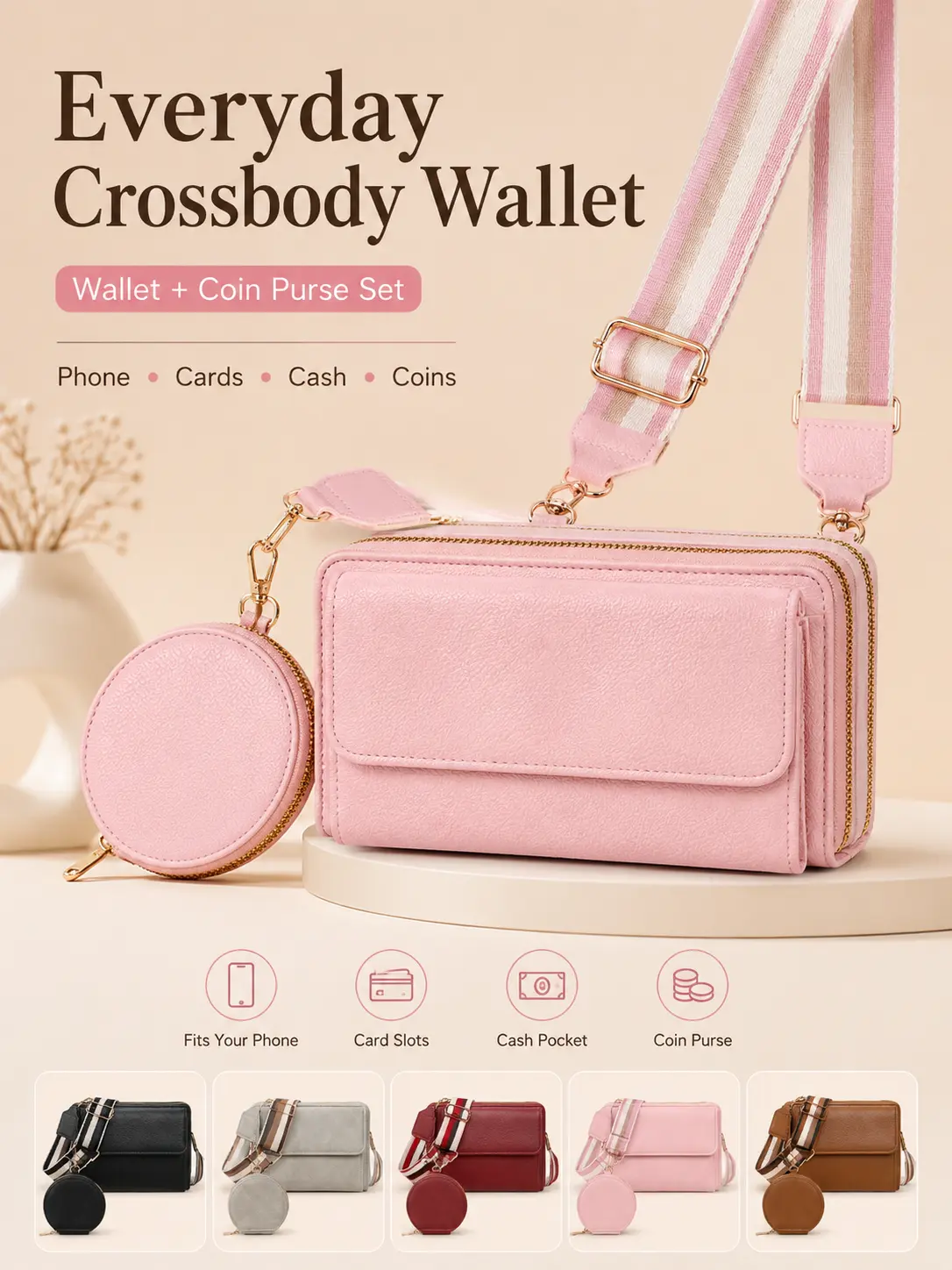 small shoulder bag adjustable wide shoulder strap trendy all-match cellphone bag woman small crossbody saddle  body