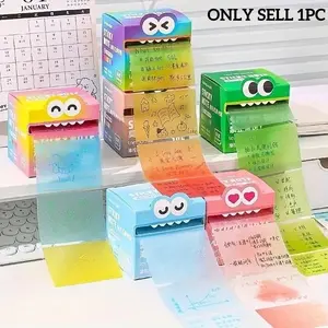 1 pc/105 Sheets Sticky Notes Blueberry Dopamine Colorful Sticky Notes Pull-Out Sticky Notes Bead Transparent Notes Reminder Notecard Set Office Supplies