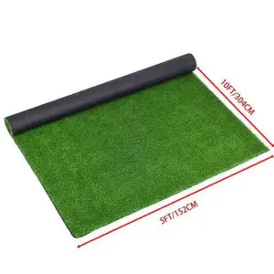 5FTX10FT Outdoor Artificial Grass Runner Rug, Thick Realistic Fake Grass Roll Decor Patio Balcony Garden Lawn, Dog Pets Turf Drain Mat, 0.78" Pile Height  WL Item Code: W1790P396378 : 2026-01-06 : N/A