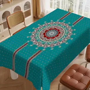 Elegant Vintage Palace Tablecloth, Waterproof Round Decoration, Easy Clean Polyester, Perfect for Picnic, Camping, Weddings, Parties