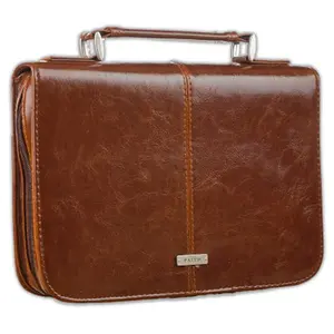 Bible Cover Extra Large Size, Classic "Faith" in Brown