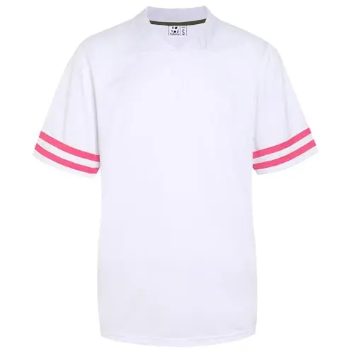Hot Pink Stripe White Jersey