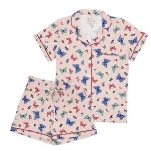 Women's Short Pajama Set in Butterfly Parade