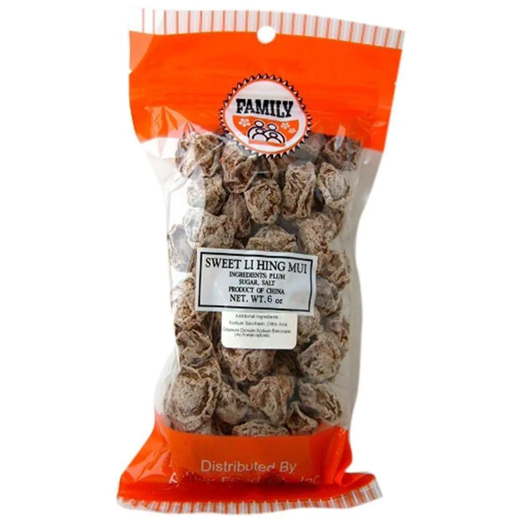 Family Sweet Li Hing Mui Plum Snack, 6 Ounce Bag
