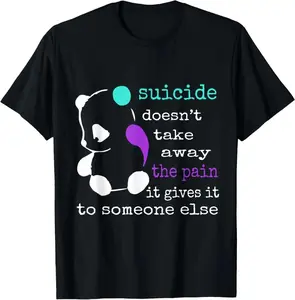 Suicide Pain Semicolon Gift Suicide Prevention Awareness Gift Unisex T-Shirt