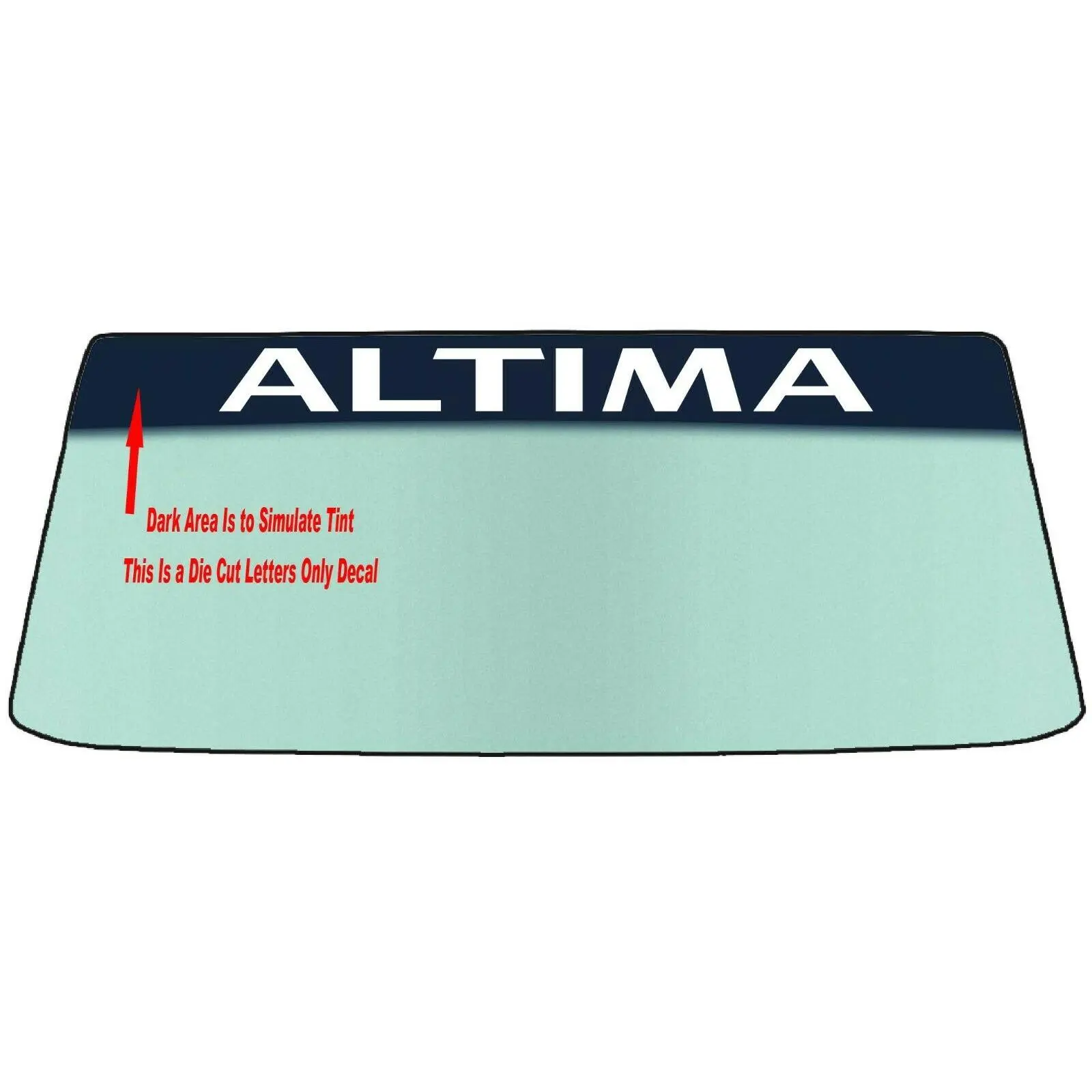 FOR ALTIMA Custom Windshield Banner Vinyl Decal - With Application Tool