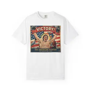 Victory American Fighter T-shirt | Retro Boxing Poster Tee