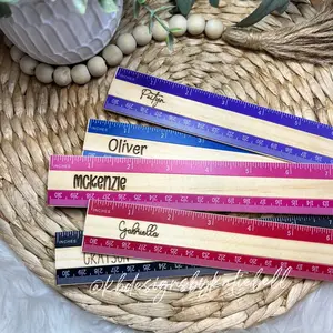 Engraved Ruler, School Supplies, Custom Wooden Ruler