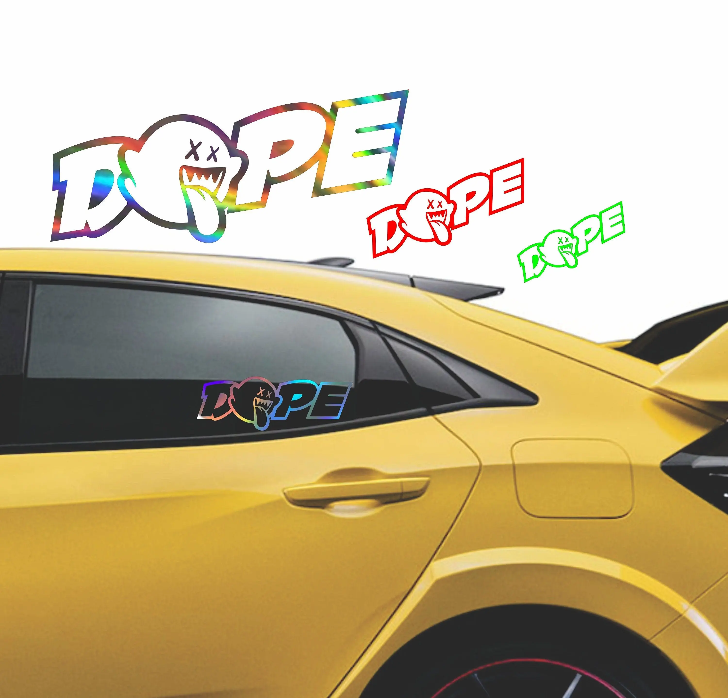 Mario boo Dope holographic decal,  Dope Decal, JDM/KDM Car Window Decal | Laptop Decal | Vinyl Decal Car Sticker, quarter panel decal