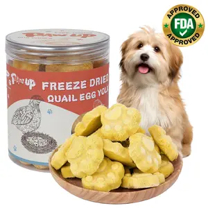 PAWUP Quail Egg Yolk Freeze-Dried Treats for Cats & Dogs – Natural, Pumpkin Added, High-Protein Snacks for Coat & Gut Health, 3.5oz