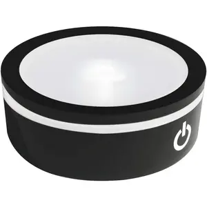 LED Light Base Non-Slip Round Display Stand in A Variety of Colors,Suitable for Glass Crystal Spherical Artwork,Holiday Party Decoration.(Notice:Not Rotating)