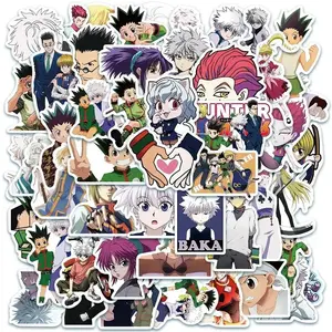 50pcs Hunter X Hunter Anime Stickers Pack Cartoon Character Decoration Laptop Skin Waterproof Phone Case Cute Stickers Kids Toys