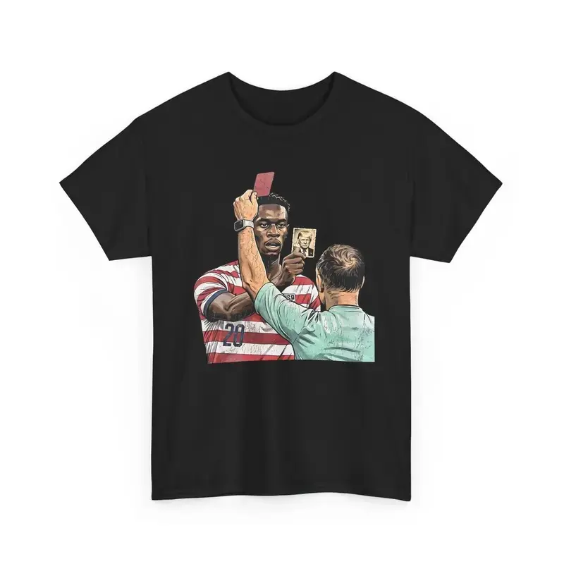 Women's Cotton Short-Sleeve Graphic Print T-Shirt - Funny Soccer Red Card Meme Design, Football Fan Matchday Gift Clothes
