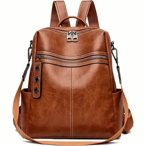 Versatile Chic Convertible Backpack Purse for Women - Fashionable Faux Leather Shoulder Handbag with Adjustable Straps, Multiple Compartments, and Stylish Rucksack Design - Perfect for Travel, Daily Use, and Ladies on-the-go