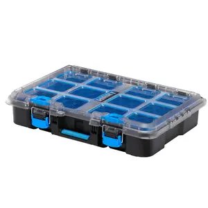 Stack System Tool Box with Removable Organizer Bins, Fits Modular Storage System