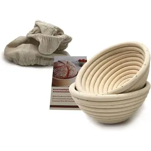 5 Inch Round Bread Proofing Basket Sourdough Rising Rattan Bowl for Artisan Bread  Baking, 2 Pack
