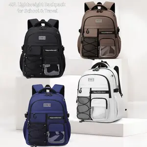 40L Lightweight Backpack for School & Travel, Water-Repellent Anti-Theft Laptop Bag with Trolley Strap Waterproof Bookbag with Comfort Padded Straps for Teens