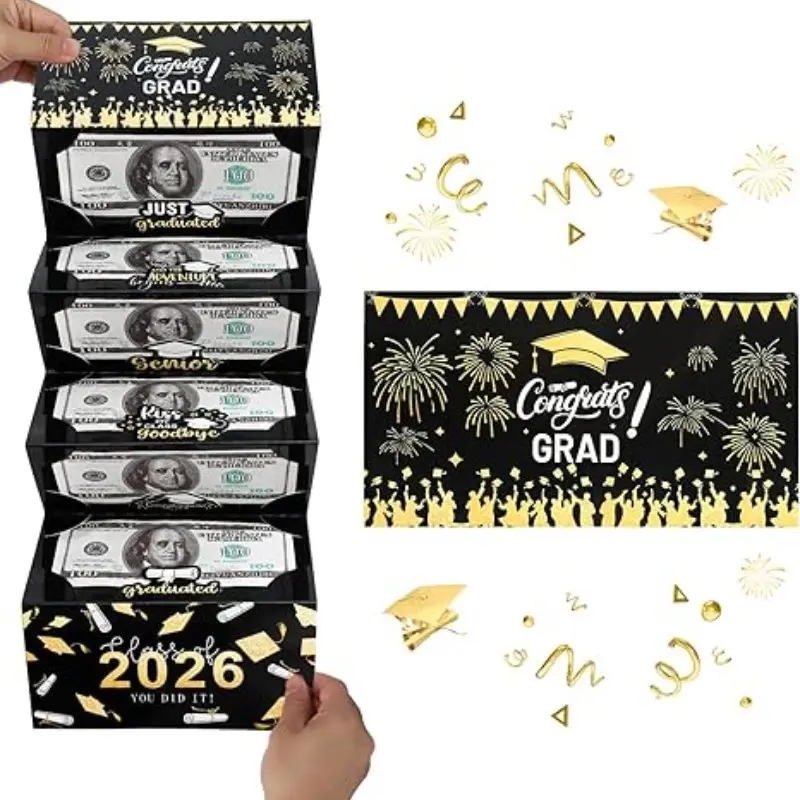 Graduation Cash Envelope Foldable Packet Surprise Gift, Party Gift Multi-Color Children Surprise Cash Box, Graduation Season Present, Graduation Gifts