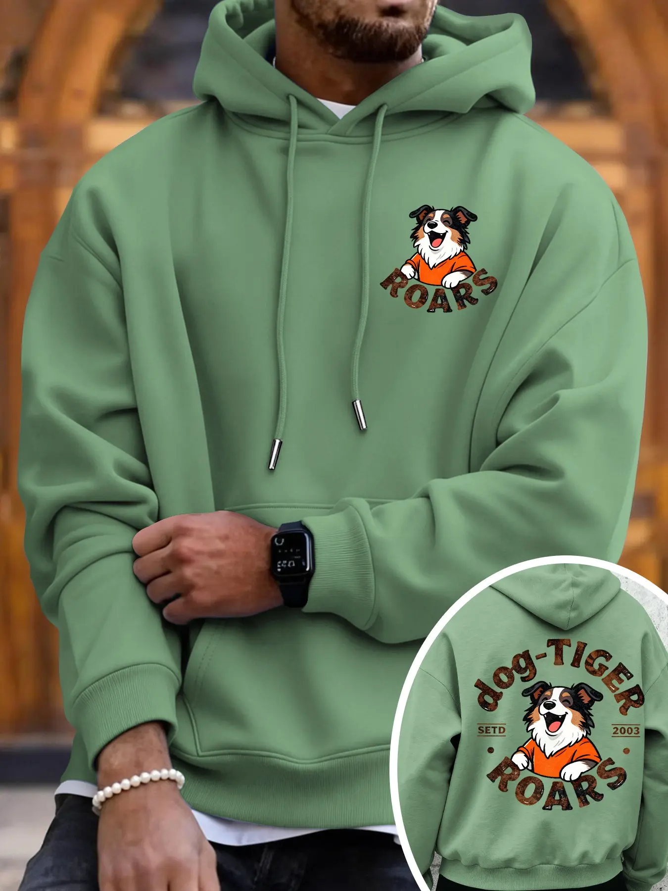Unisex Fall & Winter 30 Superhero Hoodie, with Liquid Metal Effect, Inspirational Quote, Loose Fit, Casual Style