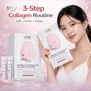 Candorlov PDRN Hydrolyzed Collagen Gel Mask 5 Sheets -Lifting Firming , Glow, Glass Skin｜anti aging |200DA ultra low 84% collagen | Anti-aging collagen infusion mask | TikTok Exclusive Bundle, Affordable bundle