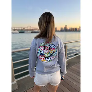 Rainbow Electric Love Happy Face Crewneck